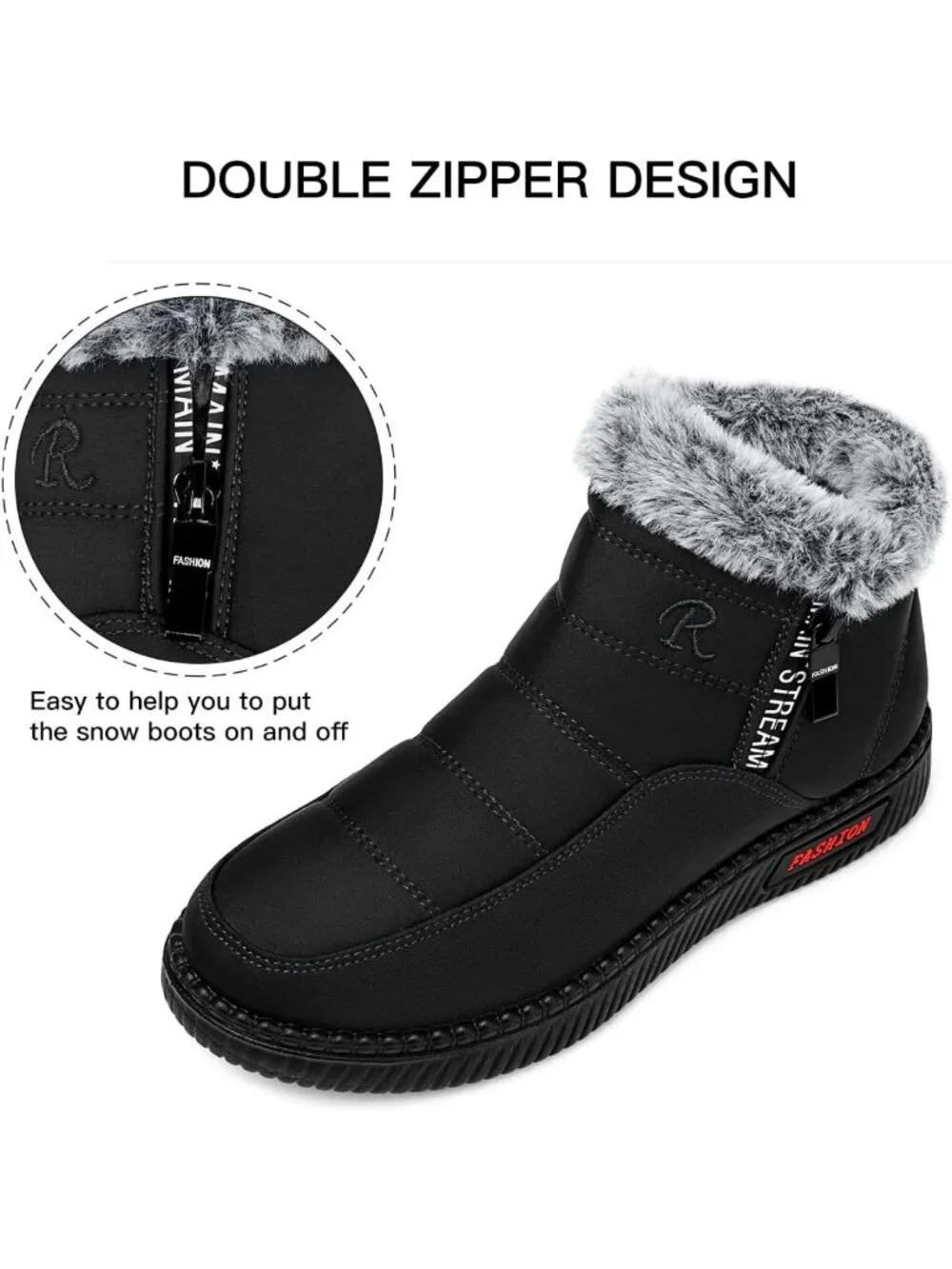Cozy Waterproof Winter Ankle Boots for Women - Warm Fur Lined Outdoor Shoes
